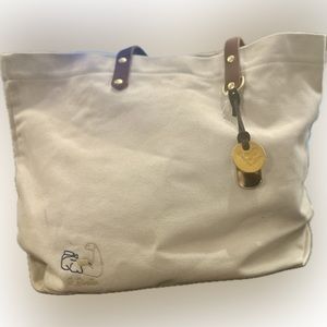 Canvas R. Riveter Rosie the Riveter Tote with leather handles